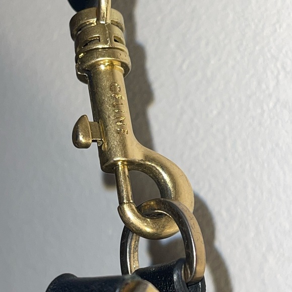 Authentic Celine trapeze crossbody hand bag Black and Blue Leather Bag - Picture 12 of 14